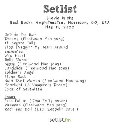 setlist stevie nicks